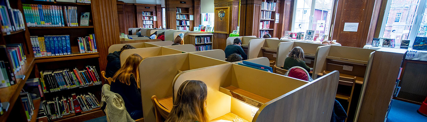 Study area in the library 