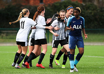 BHASVIC Women’s football team celebrating having reached the last 8 of the AOC National Cup
