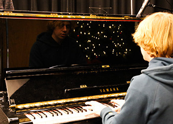 Christmas Concert Rehearsal, this image links to the news item