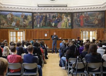 Peter Kyle MP speaking to BHASVIC students