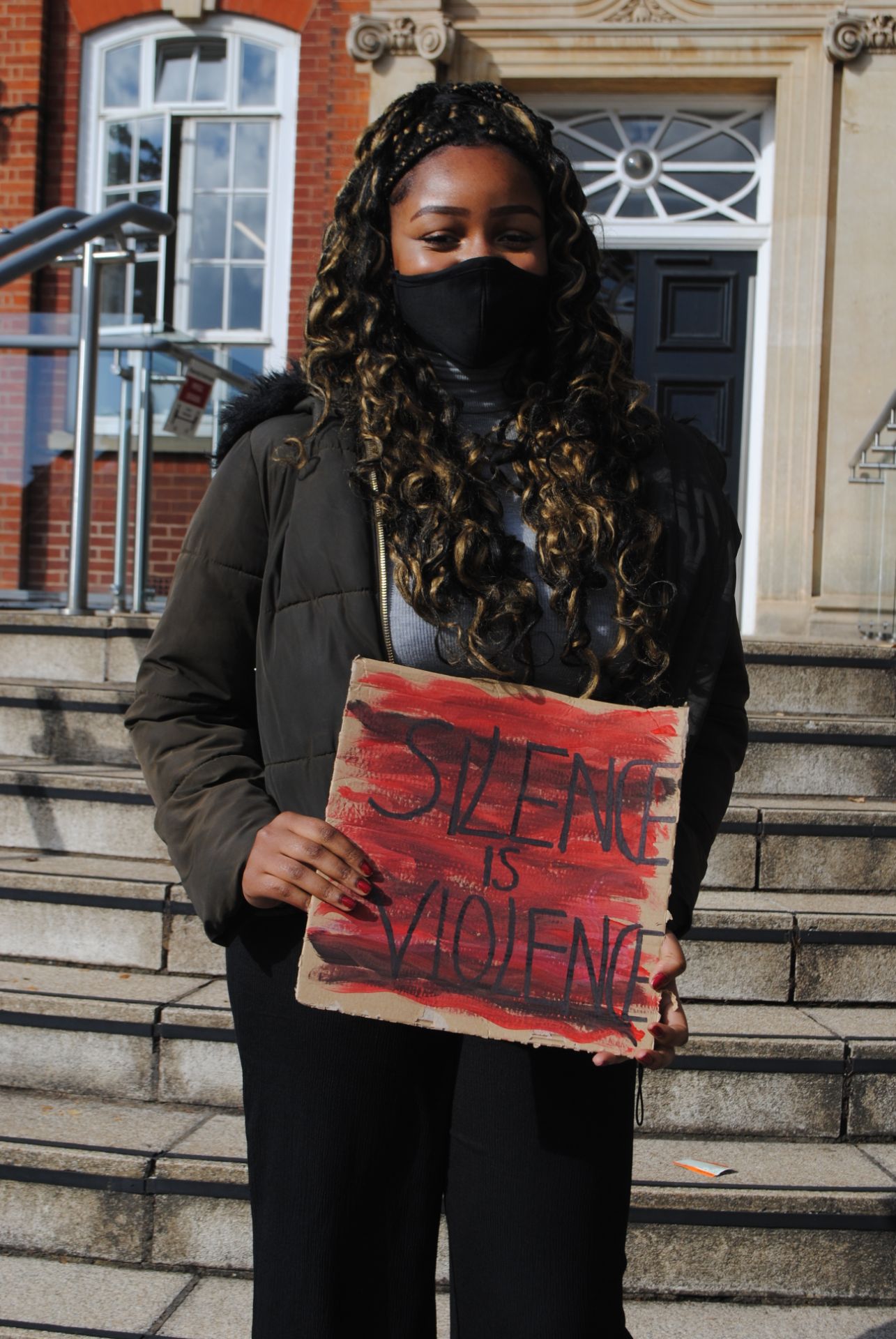 The student-led African Caribbean Society took part in a placard making workshop