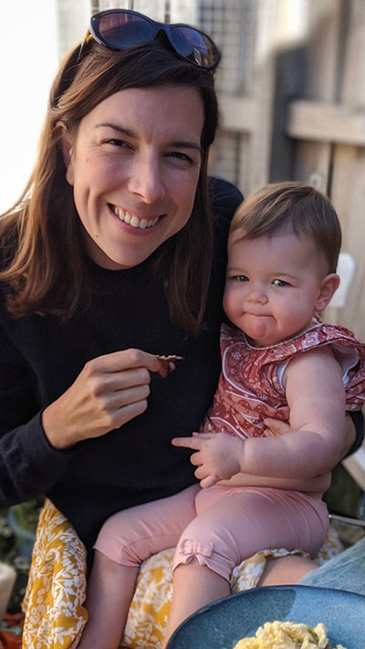 Anna Smyth with her baby