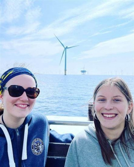 The A2 Environmental Science students got to experience the mighty turbines of the Offshore Rampion Wind farm