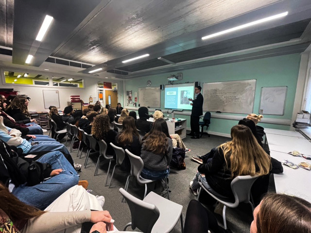 Alan Gardner QC came to BHASVIC to gave a talk to A Level law students 