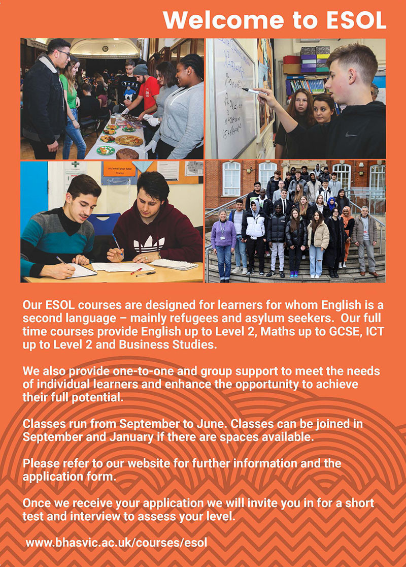 Welcome to ESOL leaflet