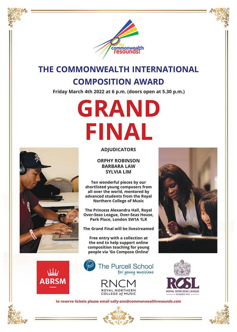 Commonwealth International Composition Award competition poster
