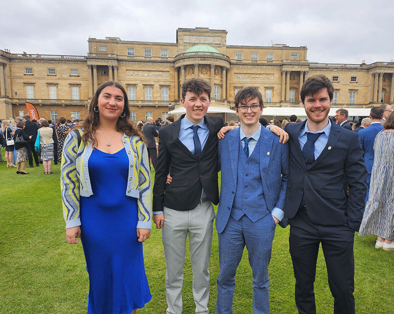 DofE Gold students at Buckingham Place Awards Event