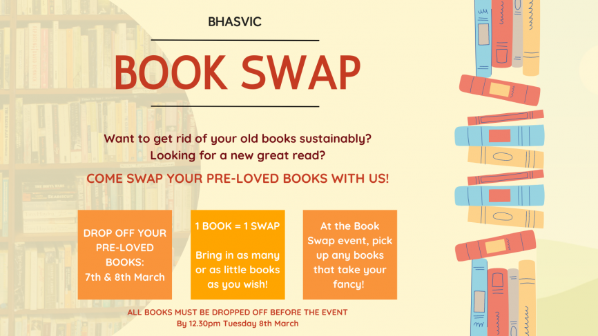 Book Club hosted a Book Swap drive to encourage access to books and environmental sustainability